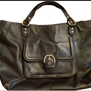 Coach Campbell Izzy Brown Leather F24683 Shoulder Bag satchel Convertible